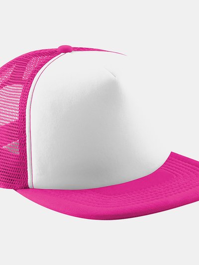 Beechfield Vintage Plain Snap-Back Trucker Cap - Fuchsia/White product