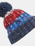 Womens/Ladies Corkscrew Pom Pom Beanie - Chilli Blues - Chilli Blues