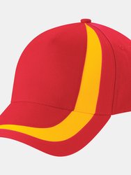 World Flags Nations GB Baseball Cap / Headwear - Flag Red/Flag Yellow - Flag Red/Flag Yellow