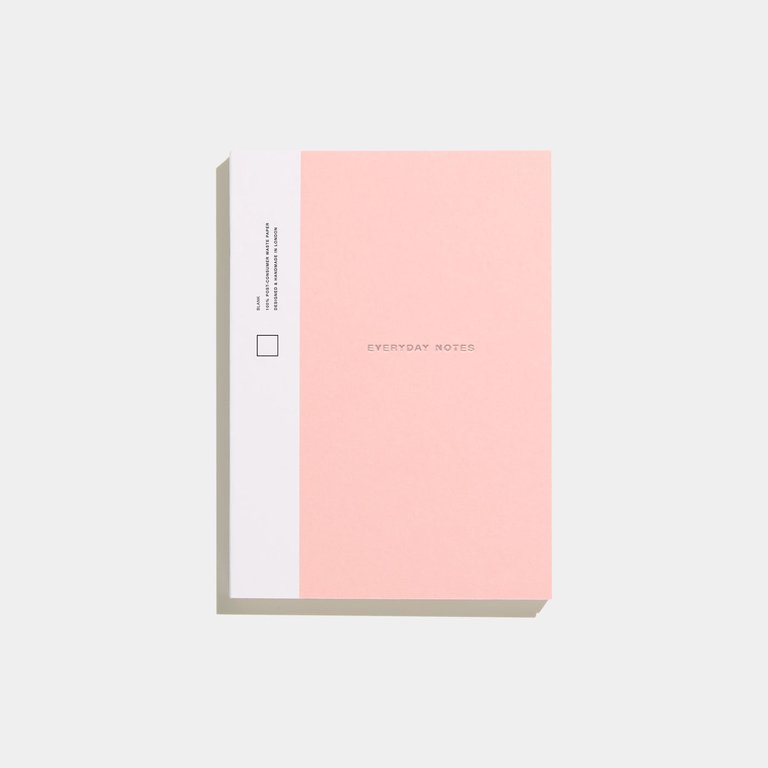Everyday Notes Notebooks - Coral/White