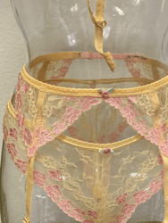 Floral Lace Garter Sherbert - Multi