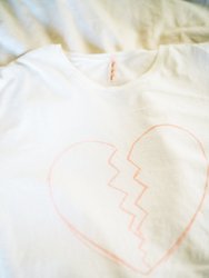 Oversized Broken Heart Tshirt - Black