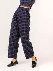 Vega Pant - Indigo Plaid