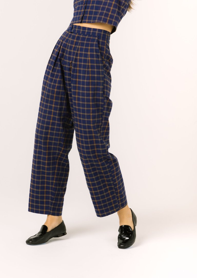 Vega Pant - Indigo Plaid