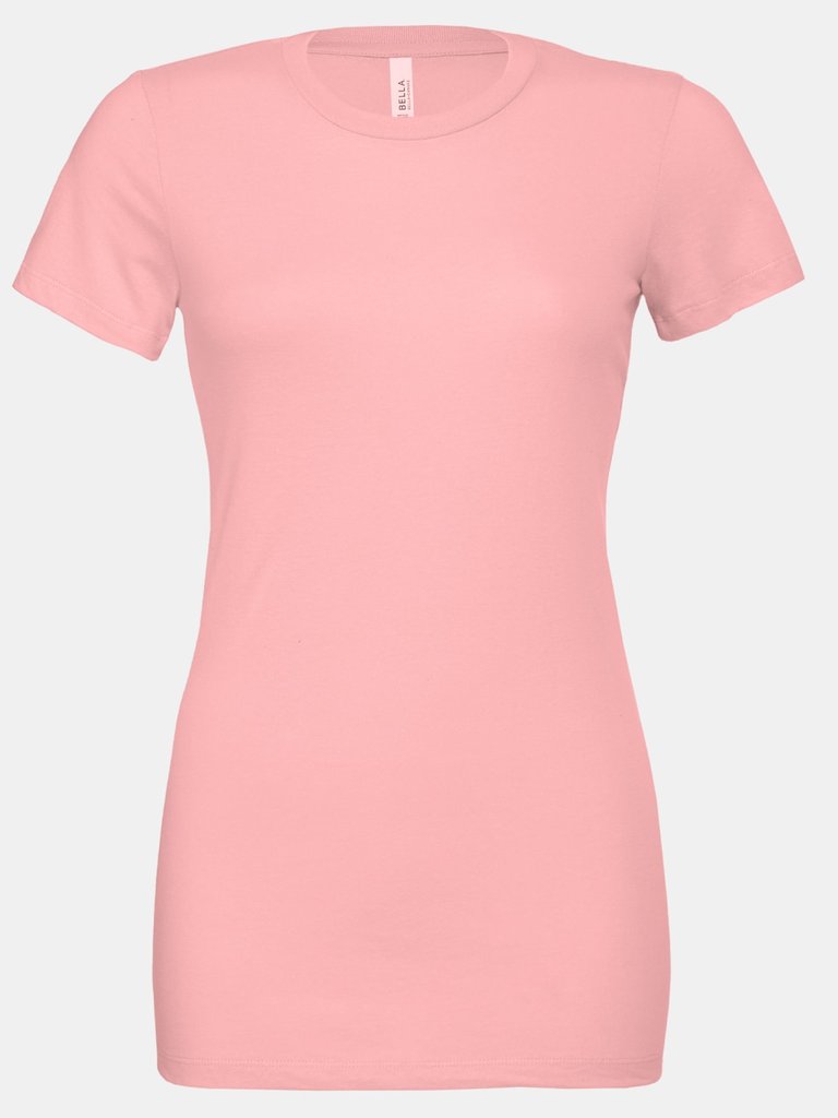 Bella + Canvas Womens/Ladies Jersey Short-Sleeved T-Shirt (Pink) - Pink