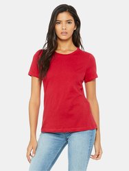 Bella + Canvas Womens/Ladies Jersey Short-Sleeved T-Shirt (Red)