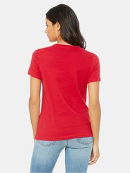 Bella + Canvas Womens/Ladies Jersey Short-Sleeved T-Shirt (Red)