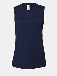 Bella + Canvas Womens/Ladies Muscle Heather Jersey Tank Top  - Navy