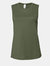 Bella + Canvas Womens/Ladies Muscle Heather Jersey Tank Top - Military Green