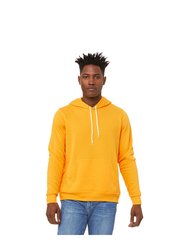 Unisex Pullover Polycotton Fleece Hooded Sweatshirt/Hoodie - Gold