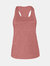 Womens/Ladies Heather Jersey Racerback Tank Top - Heather Mauve