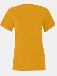Womens/Ladies Heather Jersey Relaxed Fit T-Shirt