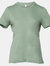 Womens/Ladies Heather Jersey Relaxed Fit T-Shirt - Sage Green