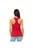 Womens/Ladies Jersey Racerback Tank Top - Red