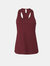 Womens/Ladies Jersey Racerback Tank Top  - Maroon