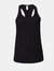 Womens/Ladies Jersey Racerback Tank Top - Black