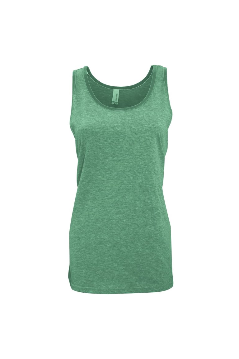 Womens/Ladies Jersey Sleeveless Tank Top (Green Triblend) - Green Triblend