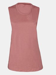 Womens/Ladies Muscle Jersey Tank Top (Mauve) - Mauve