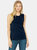 Womens/Ladies Muscle Jersey Tank Top (Navy Blue)