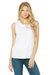 Womens/Ladies Muscle Jersey Tank Top - White - White