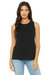 Womens Muscle Jersey Tank Top - Black - Black