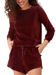 Long Sleeve Raglan Pullover - Wildberry