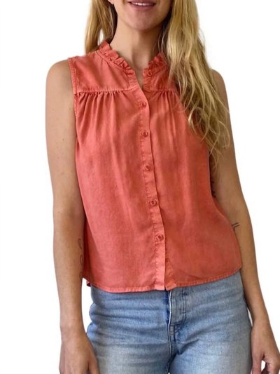 Bella Dahl Slvless Ruffle Neck Button Down product