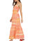 Square Neck Stripe Linen Maxi Dress
