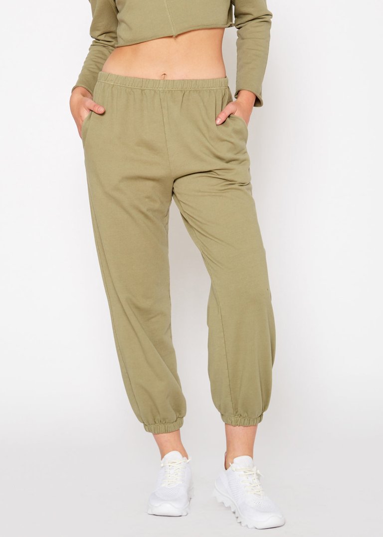 Essential French Terry Sweatpants - Olive - Olive