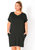 Plus Size V-Neck T-shirt Dress With Pocket - Mauve