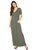 V-Neck Short Sleeve Maxi Dress With Pockets