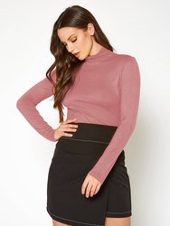 Women's Long Sleeve Turtle Neck Fitted Top