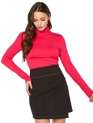 Women's Long Sleeve Turtle Neck Fitted Top