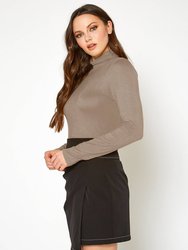 Women's Long Sleeve Turtle Neck Fitted Top