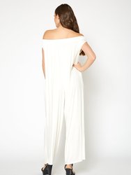 Women's Off Shoulder Wide Leg Jumpsuit