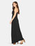 Womens Sleeveless Pleated Maxi Dress