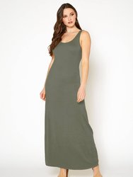 Women's Sleeveless Scoop Neck Maxi Dress