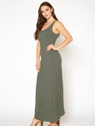 Women's Sleeveless Scoop Neck Maxi Dress