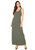Women's Sleeveless Scoop Neck Maxi Dress - Olive