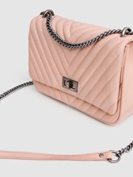 Belong to You Quilted Cross-Body Bag - Blush