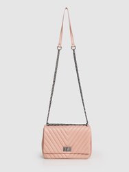 Belong to You Quilted Cross-Body Bag - Blush