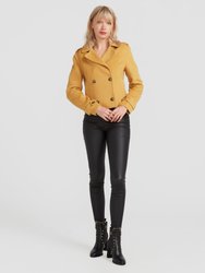 Better Off Military Peacoat - Antique Gold