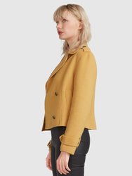 Better Off Military Peacoat - Antique Gold