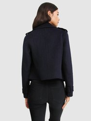 Better Off Military Peacoat - Navy