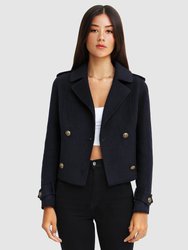 Better Off Military Peacoat - Navy
