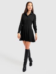 Boy Meets Girl Mini Dress - Black - Black