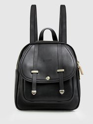 Camila Leather Backpack - Black