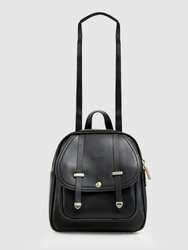Camila Leather Backpack - Black