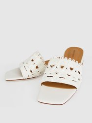 Can't Quit You Raffia Slide - White