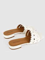 Can't Quit You Raffia Slide - White